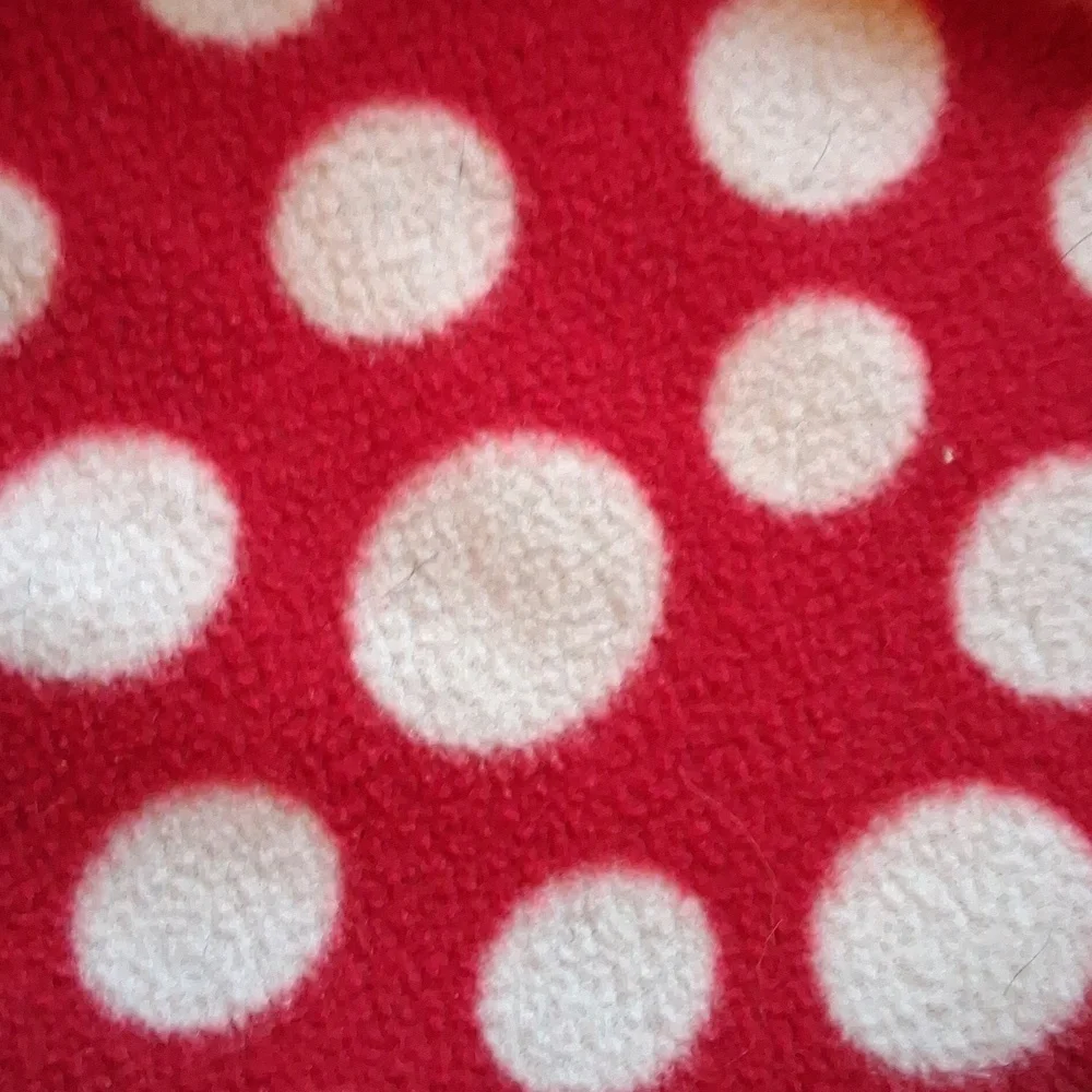 Snowman/polka dot reversable baby blanket/throw with Cut Fringe